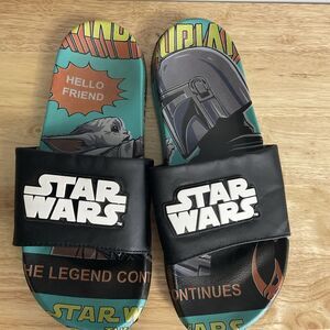 Star Wars The Mandalorian Ground Up Men's Sport Slides Sandals Size 11/12 Large